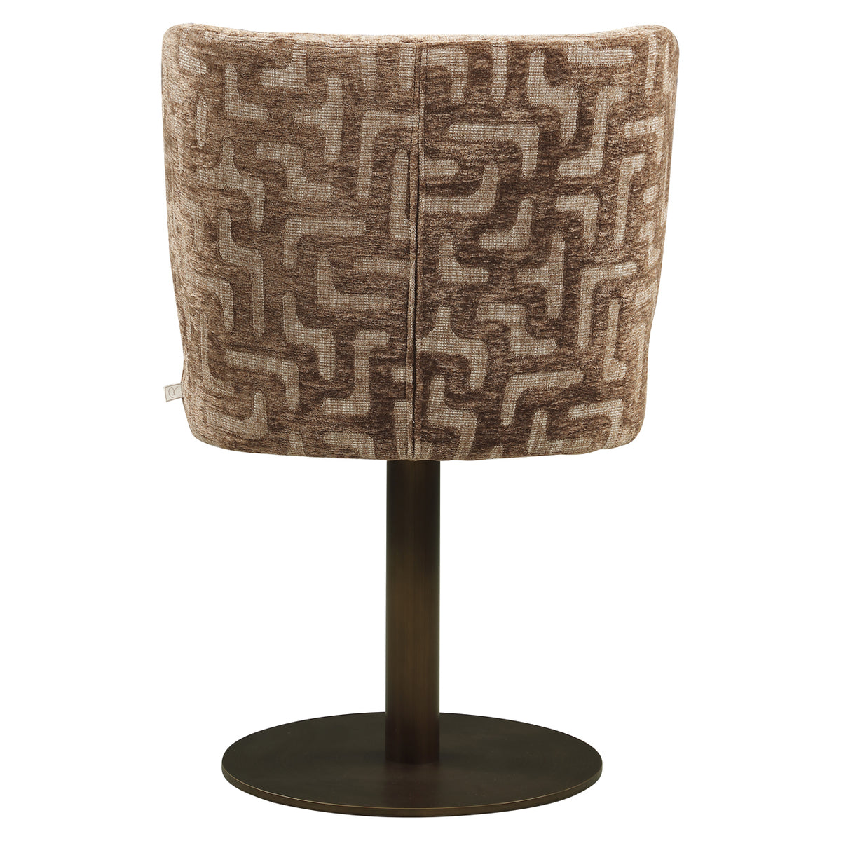 Dining chair Fiona brown labyrinth swivel by Richmond Interiors