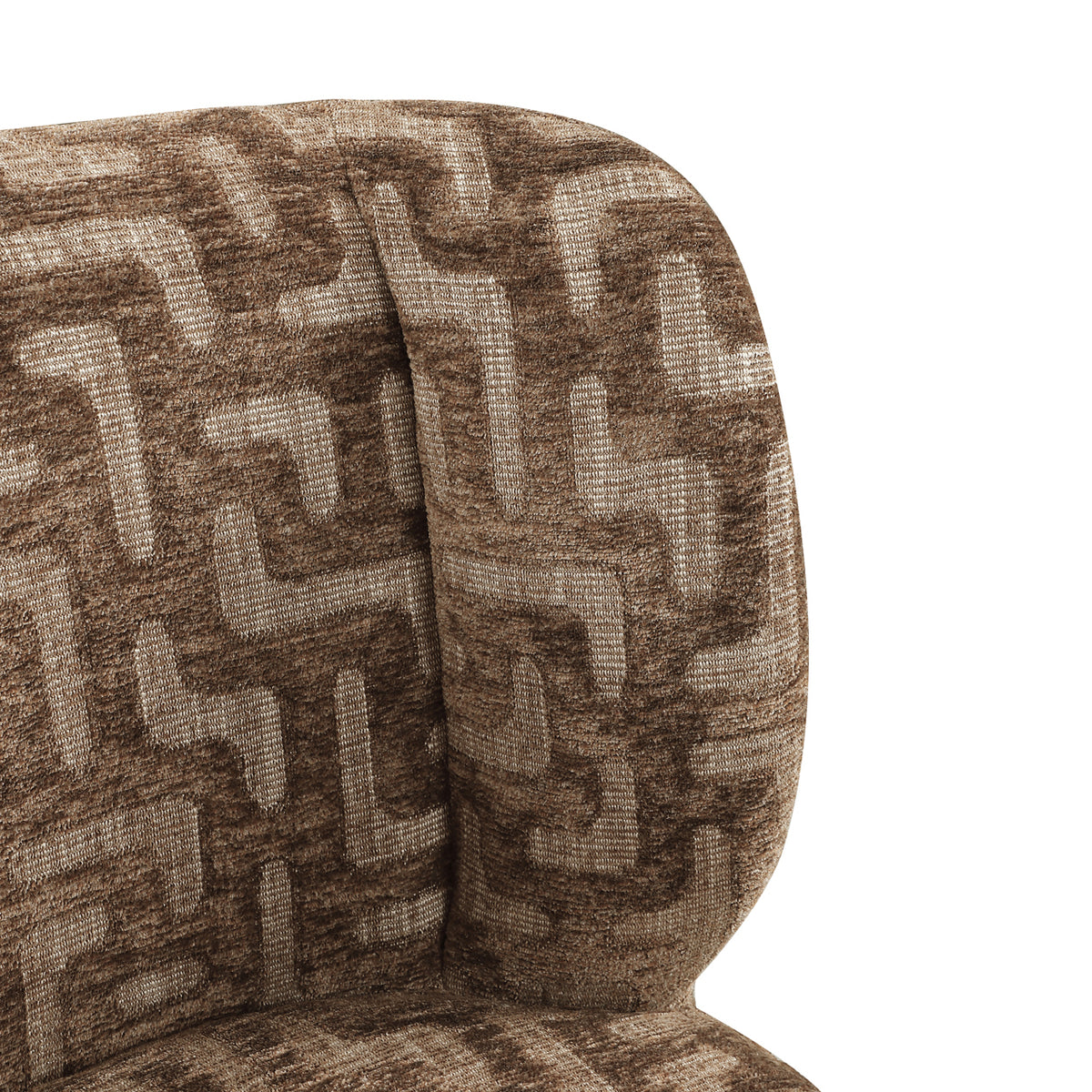 Dining chair Fiona brown labyrinth swivel by Richmond Interiors