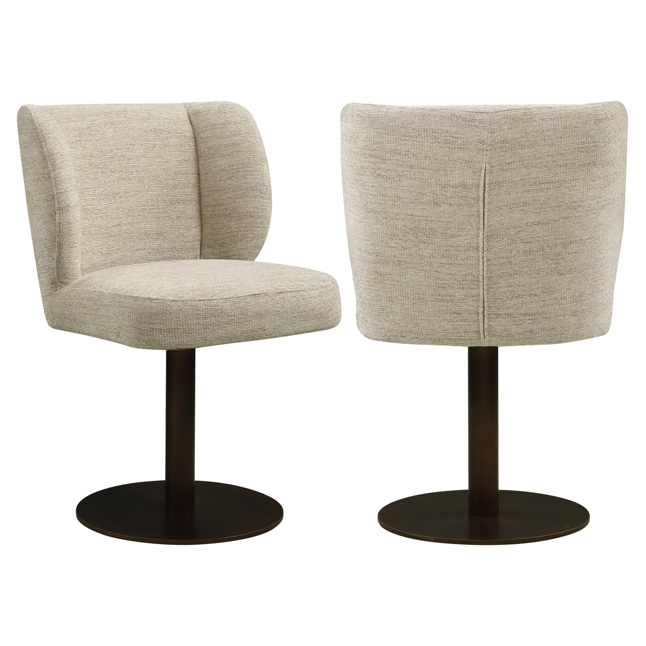 Dining chair Fiona natural softweave swivel by Richmond Interiors