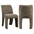 Dining chair Maya brown softweave (Set of 2) by Richmond Interiors