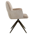 Dining chair Chase cream blockweave swivel by Richmond Interiors