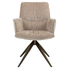 Dining chair Chase cream blockweave swivel by Richmond Interiors
