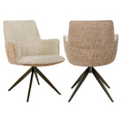 Dining chair Chase ginger jacquard swivel by Richmond Interiors