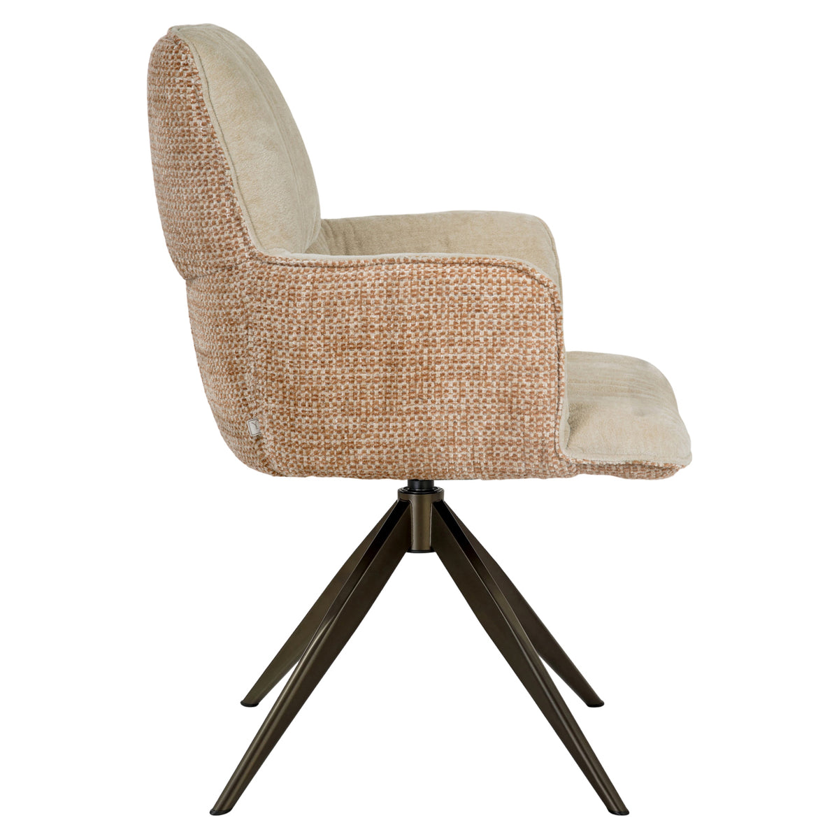 Dining chair Chase ginger jacquard swivel by Richmond Interiors