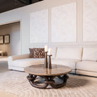 Chainey Ash Brown Mango Wood & Marble Coffee Table by Richmond Interiors