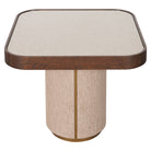 Willox Brown Oak & Beige Linen End Table by Richmond Interiors