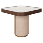 Willox Brown Oak & Beige Linen End Table by Richmond Interiors