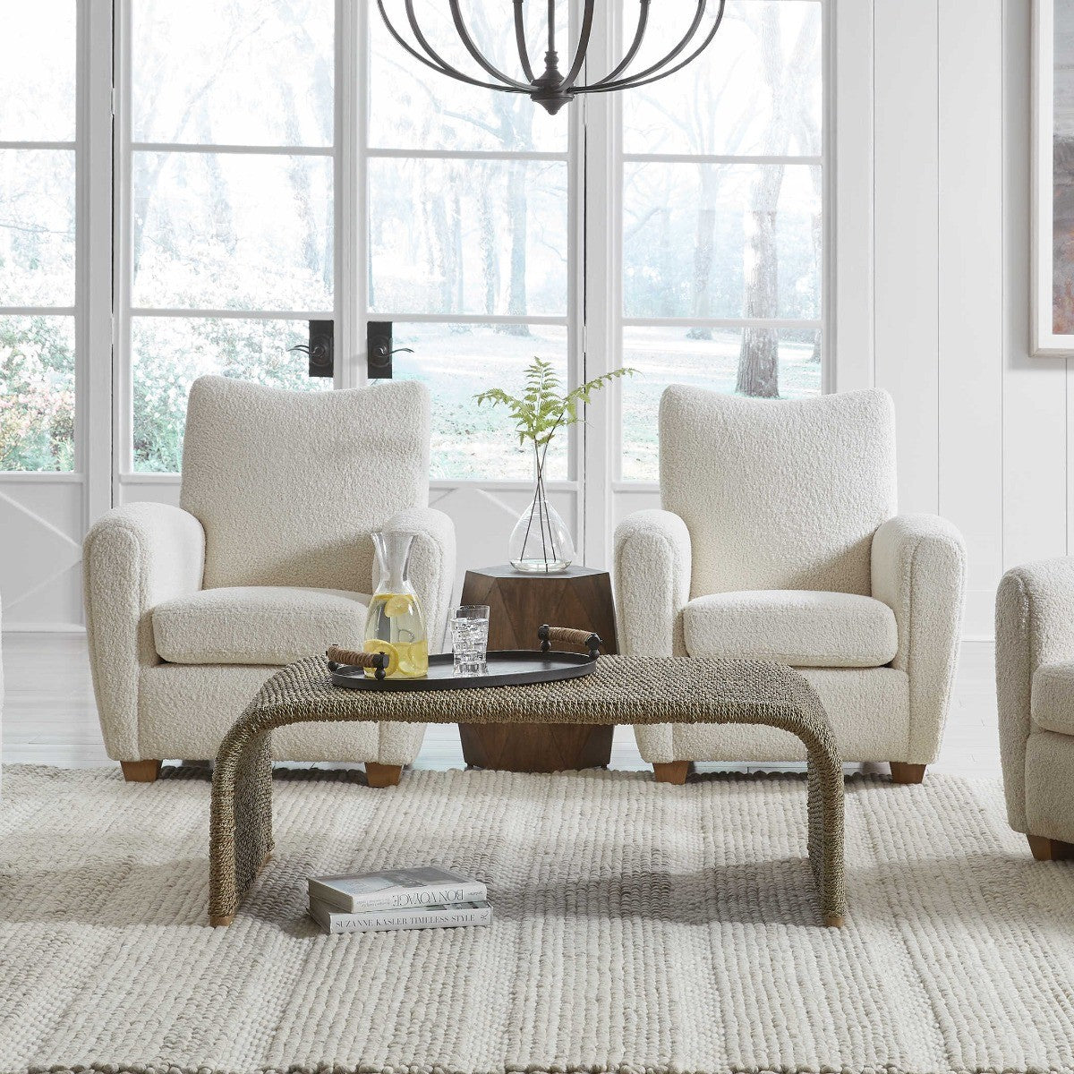 Calabria Woven Seagrass Coffee Table by Uttermost