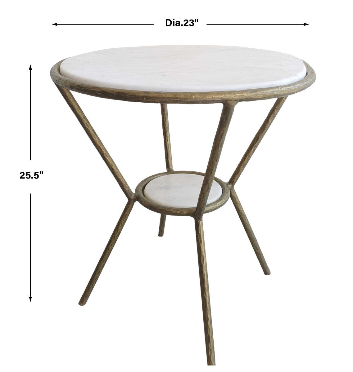 Refuge Round White Side Table by Uttermost