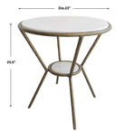 Refuge Round White Side Table by Uttermost