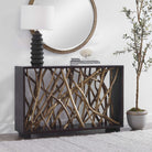 Teak Maze Console Table by Uttermost