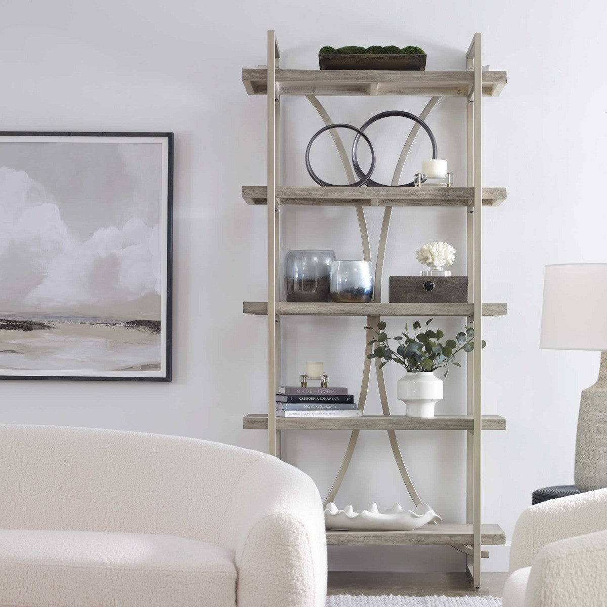 Sway Soft Gray Etagere by Uttermost
