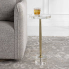 Groove Crystal Glass Drink Table by Uttermost