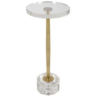 Groove Crystal Glass Drink Table by Uttermost