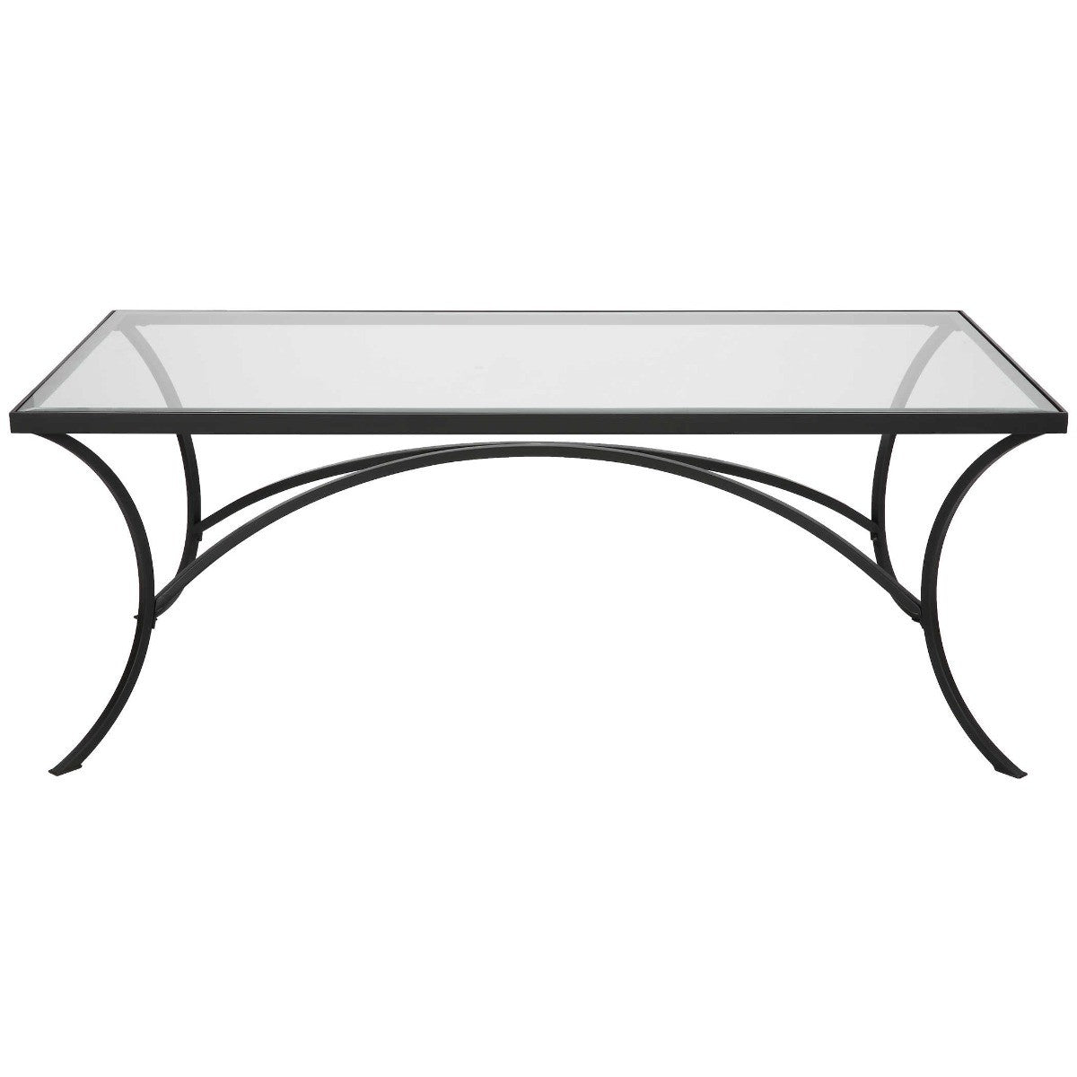 Alayna Black Metal & Glass Coffee Table by Uttermost