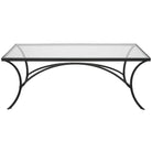Alayna Black Metal & Glass Coffee Table by Uttermost