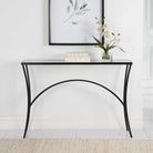 Alayna Console Table in Black Metal by Uttermost