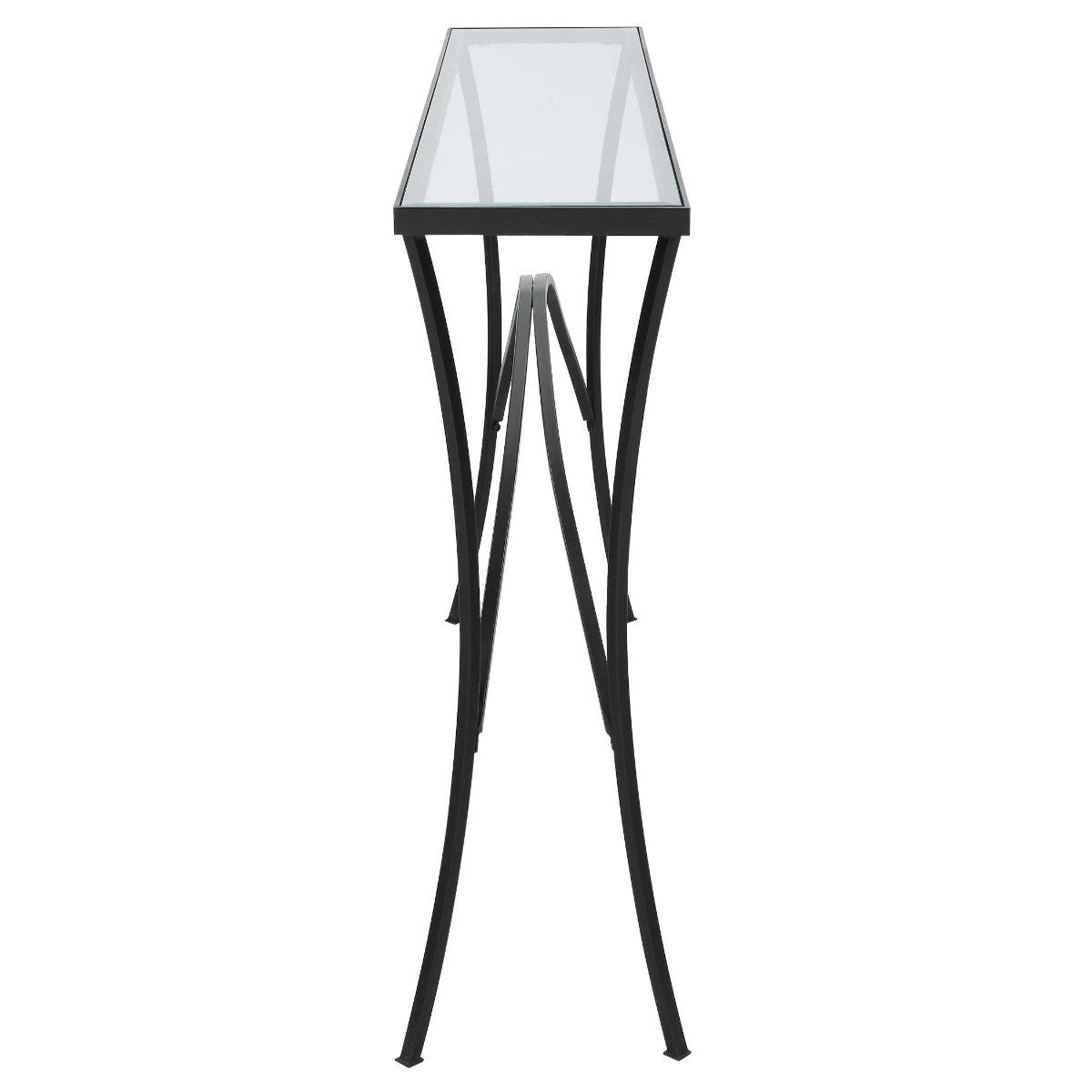 Alayna Console Table in Black Metal by Uttermost