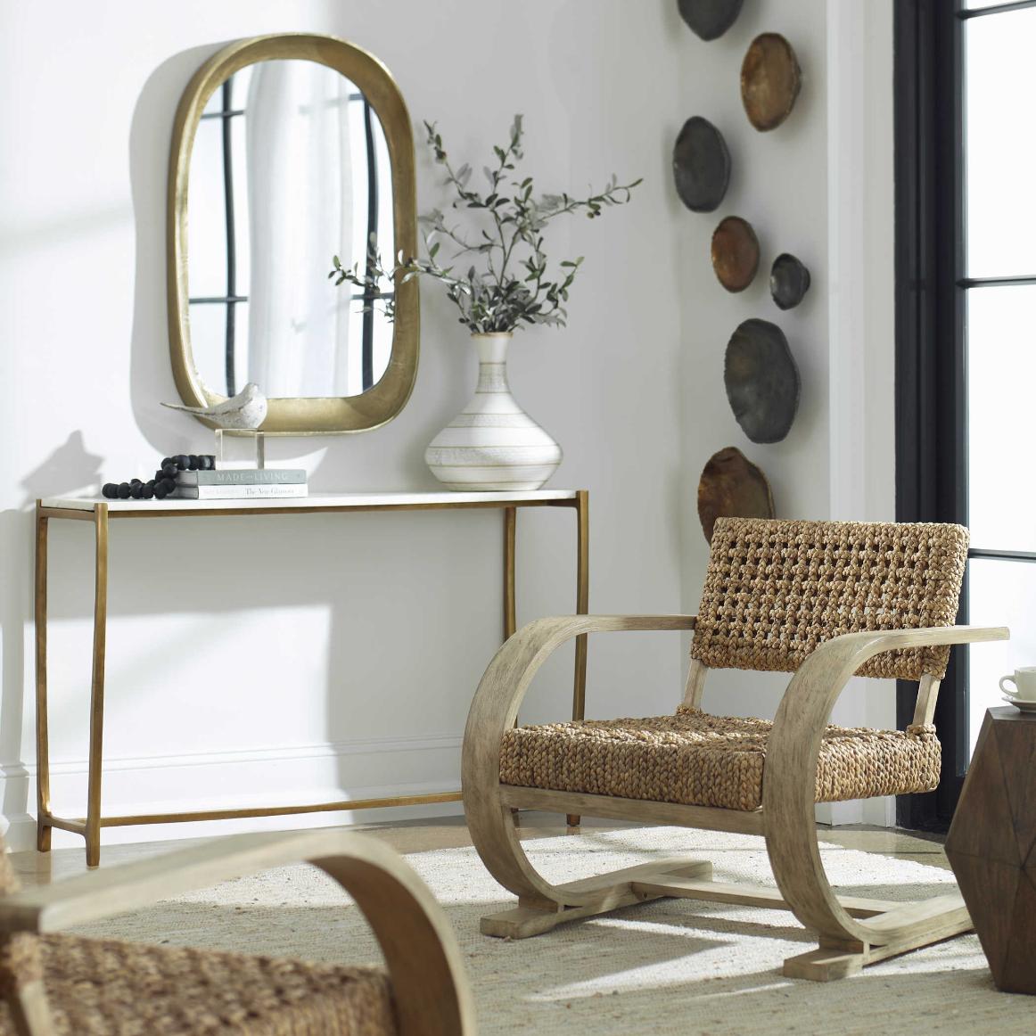 Affinity White Marble Console Table by Uttermost
