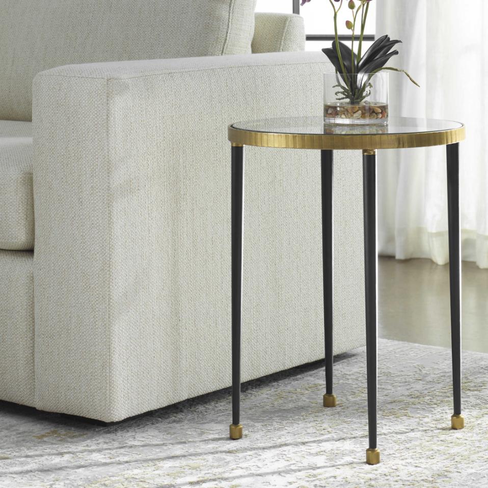 Stiletto Antique Gold Side Table by Uttermost