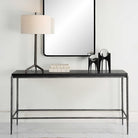 Crescendo Black Concrete Console Table by Uttermost