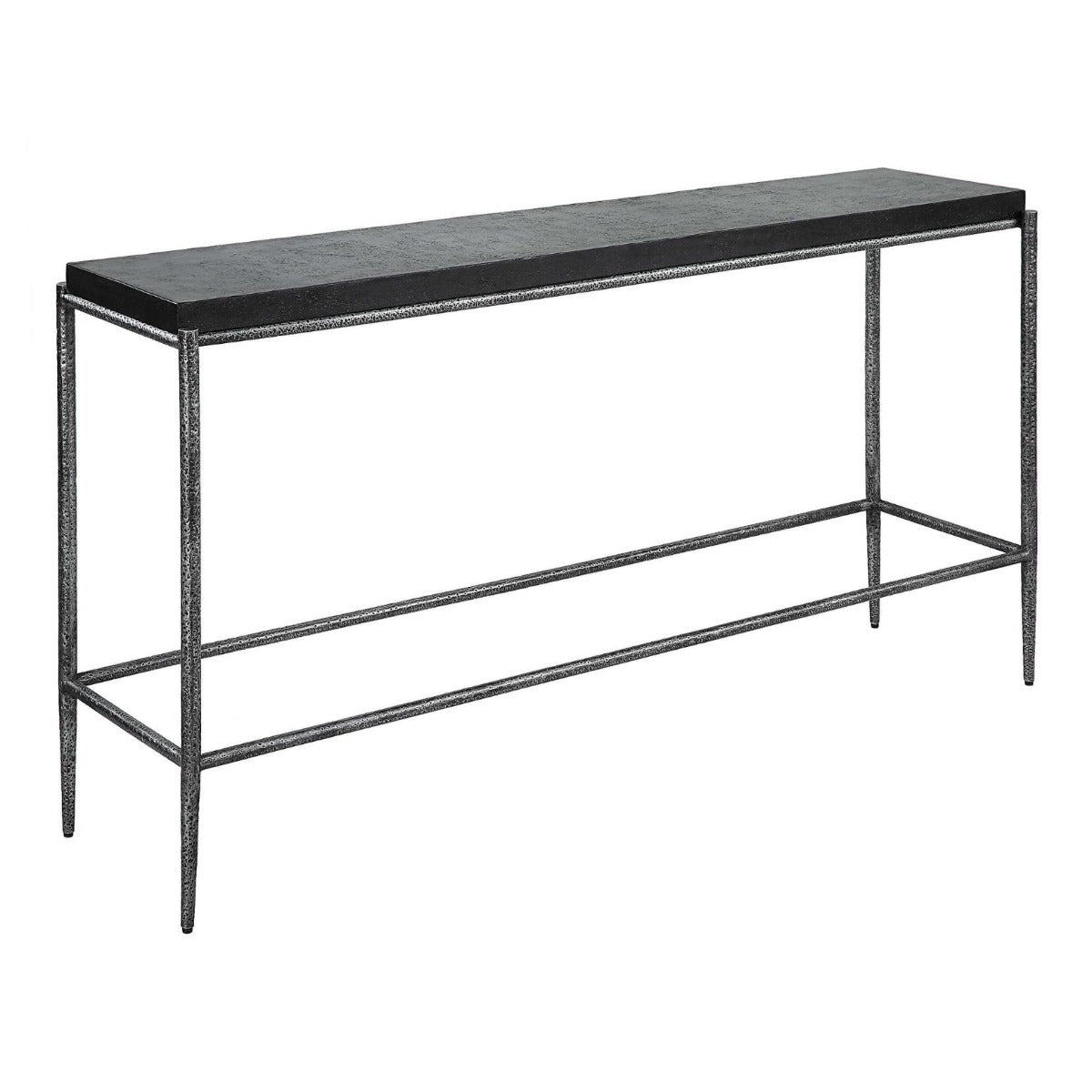 Crescendo Black Concrete Console Table by Uttermost