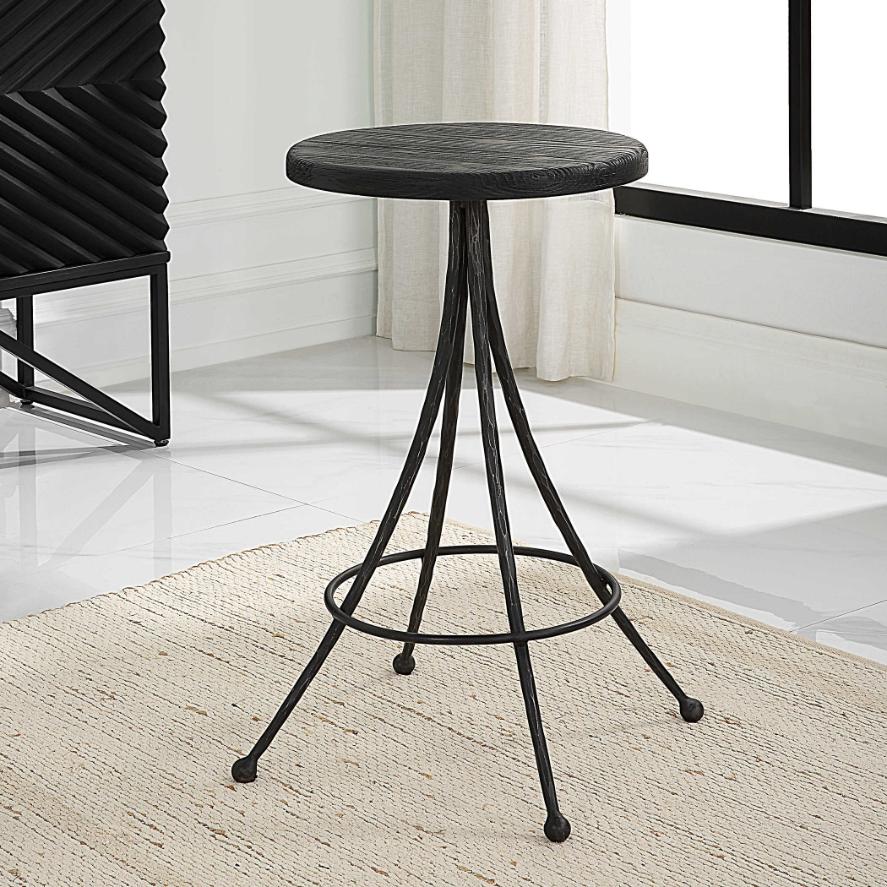 Sona Black Counter Stool by Uttermost