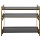Stacked Up Grey Glass Console Table by Uttermost