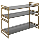 Stacked Up Grey Glass Console Table by Uttermost