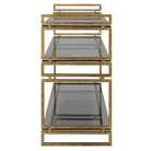 Stacked Up Grey Glass Console Table by Uttermost