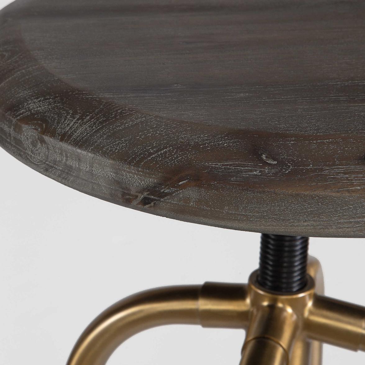 Revolve Brass Counter Stool by Uttermost
