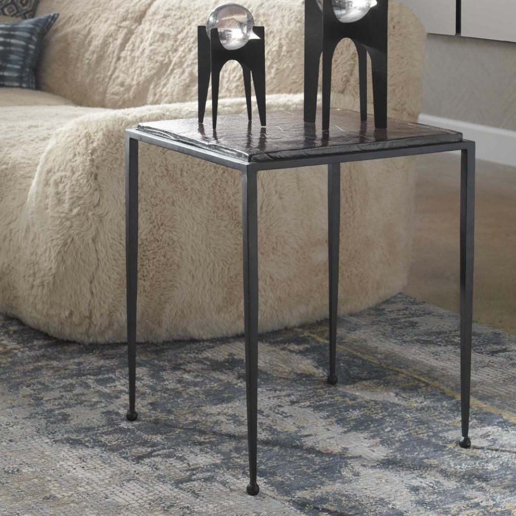 Wavelet Iron Side Table by Uttermost