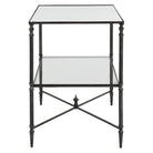 Henzler Mirrored Steel Lamp Table by Uttermost