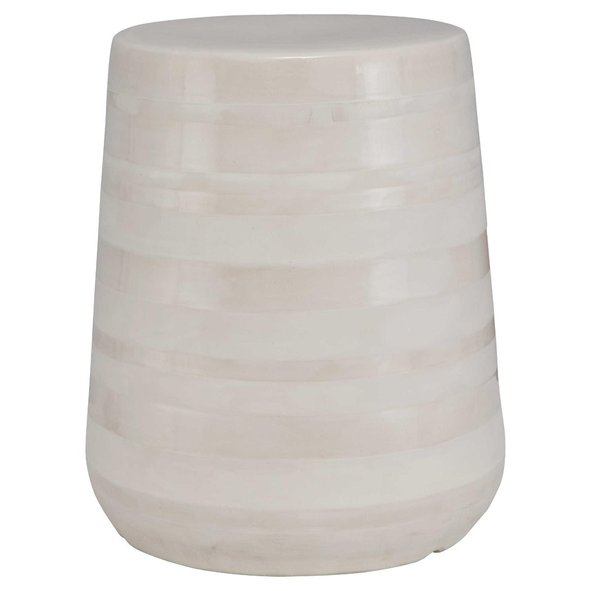 Desert Plains White Glaze Garden Stool by Uttermost