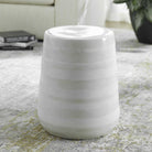 Desert Plains White Glaze Garden Stool by Uttermost