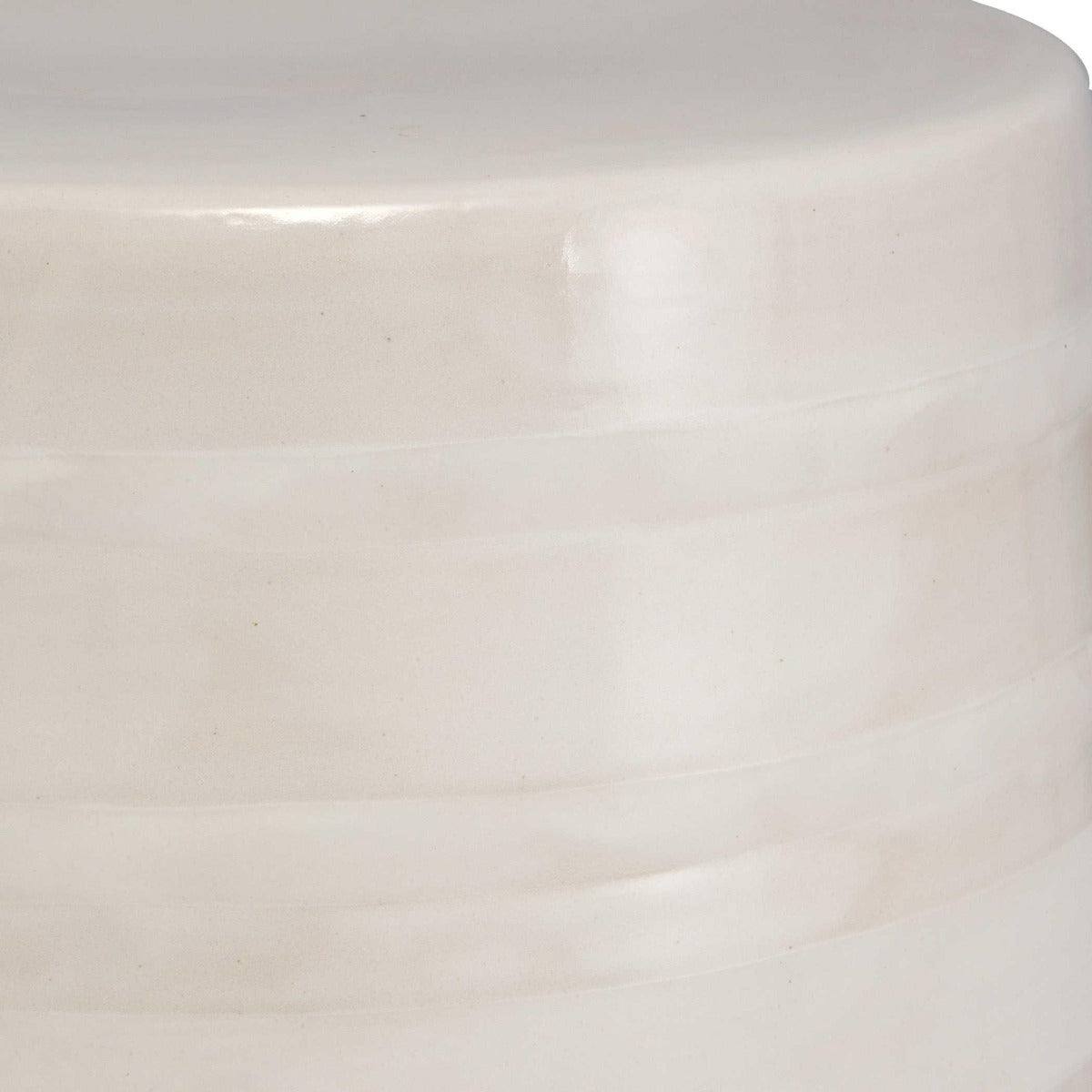 Desert Plains White Glaze Garden Stool by Uttermost