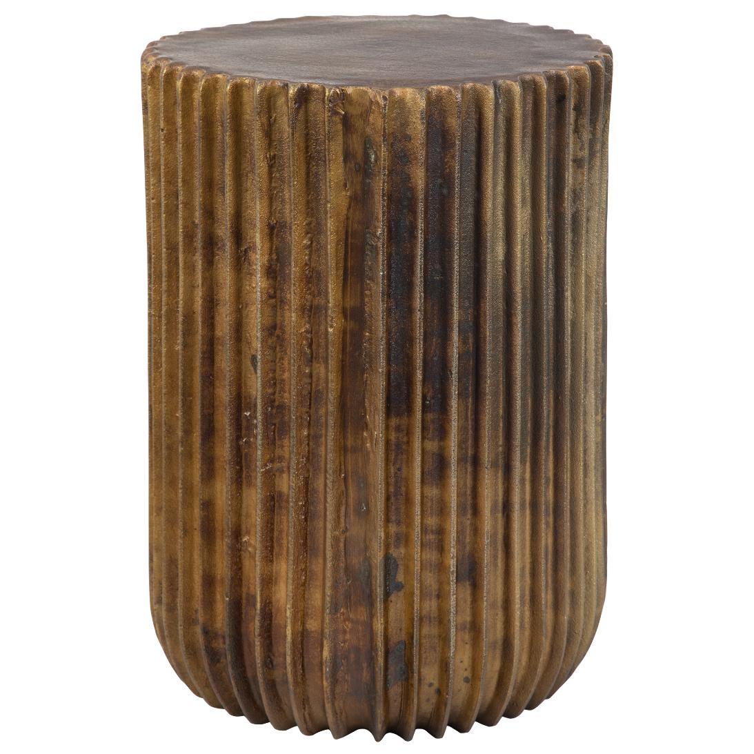 Peaks And Valleys Gold Accent Table by Uttermost