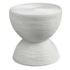 Bongo White Rattan Side Table by Uttermost
