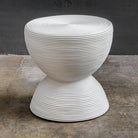 Bongo White Rattan Side Table by Uttermost