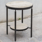 Dauntless Travertine Side Table by Uttermost
