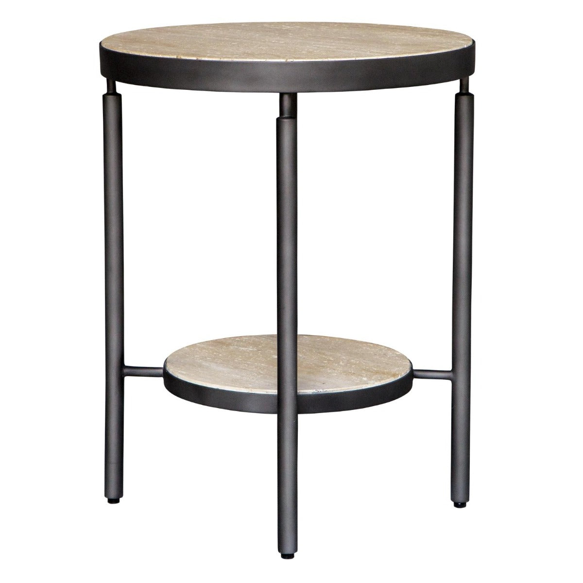 Dauntless Travertine Side Table by Uttermost