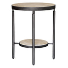 Dauntless Travertine Side Table by Uttermost