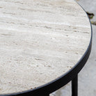 Dauntless Travertine Side Table by Uttermost