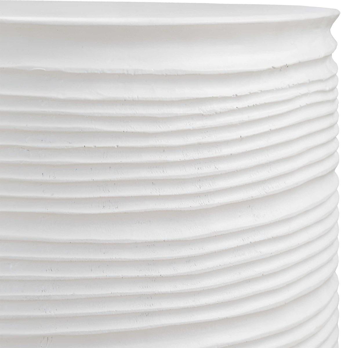 Borderline White Drum Table by Uttermost