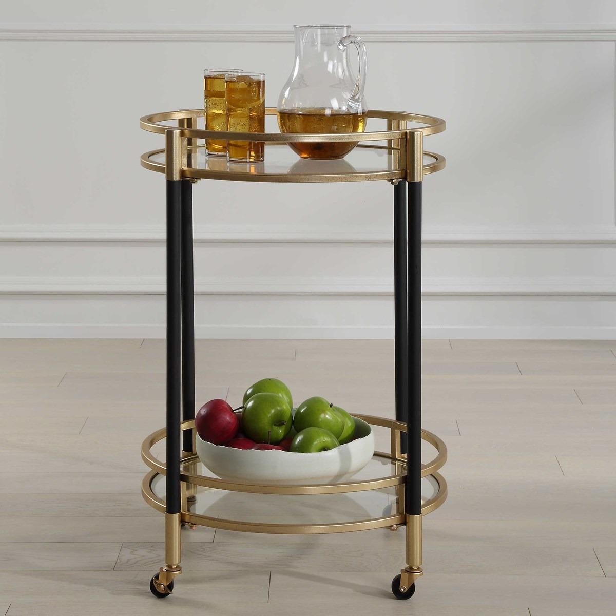Dolly Round Bar Cart by Uttermost