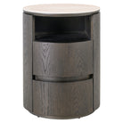Nando Brown Oak 2-Drawer Bedside Table by Richmond Interiors