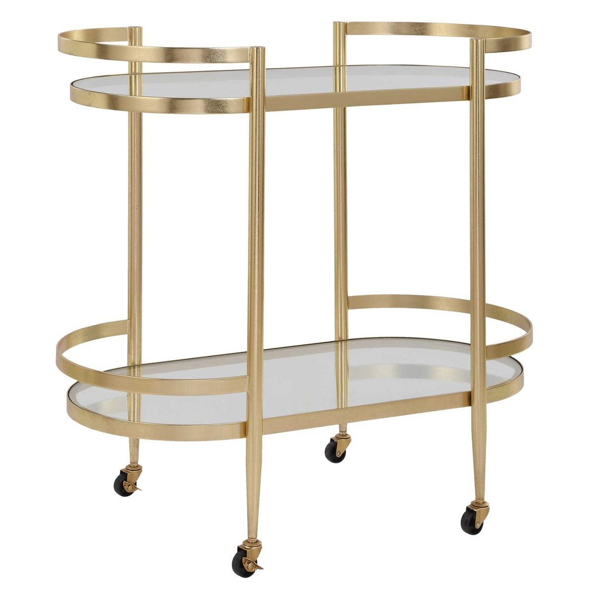 Isabelle Gold Bar Cart by Uttermost