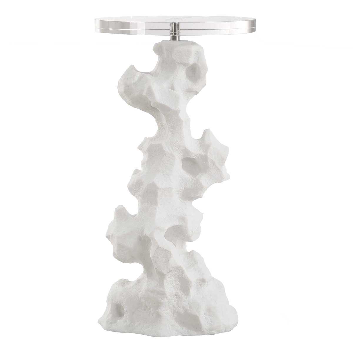 Remnant White Stone Drink Table by Uttermost