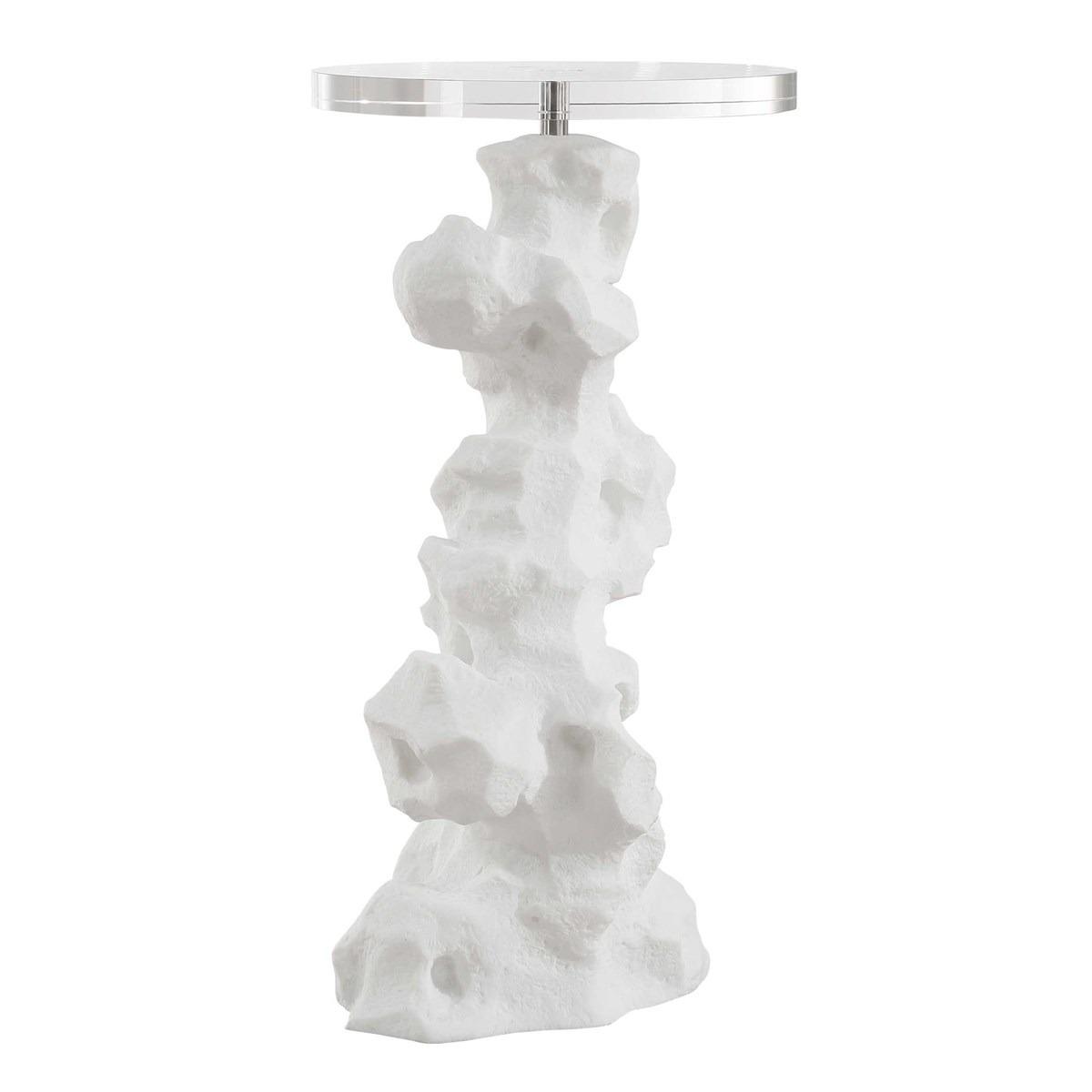 Remnant White Stone Drink Table by Uttermost