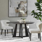 Pulsar Oval Dining Table in Grey Walnut by Uttermost